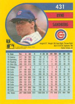 1991 Fleer #431 Ryne Sandberg