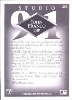 1991 Studio #203 John Franco