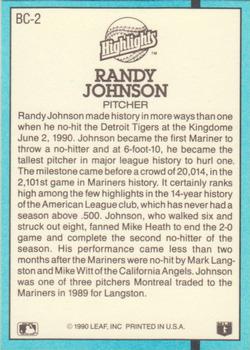 1991 Donruss #BC-2 Randy Johnson Bonus Cards