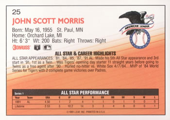 1992 Donruss #25 Jack Morris