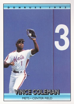 1992 Donruss #218 Vince Coleman