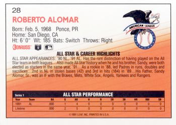 1992 Donruss #28 Roberto Alomar