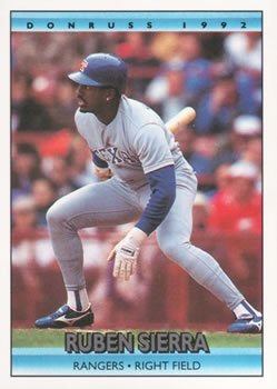 1992 Donruss #298 Ruben Sierra
