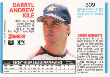 1992 Donruss #309 Darryl Kile