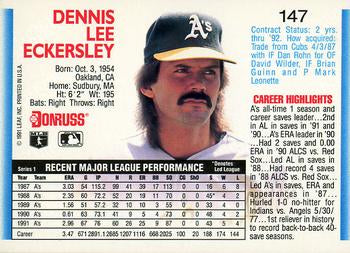 1992 Donruss #147 Dennis Eckersley