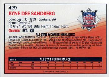 1992 Donruss #429 Ryne Sandberg
