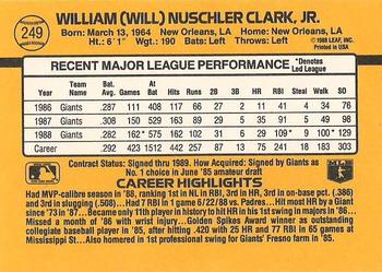 1989 Donruss #249 Will Clark