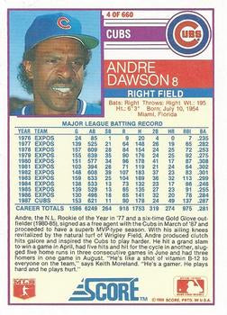 1988 Score #4 Andre Dawson
