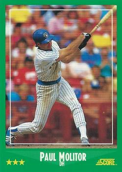 1988 Score #340 Paul Molitor