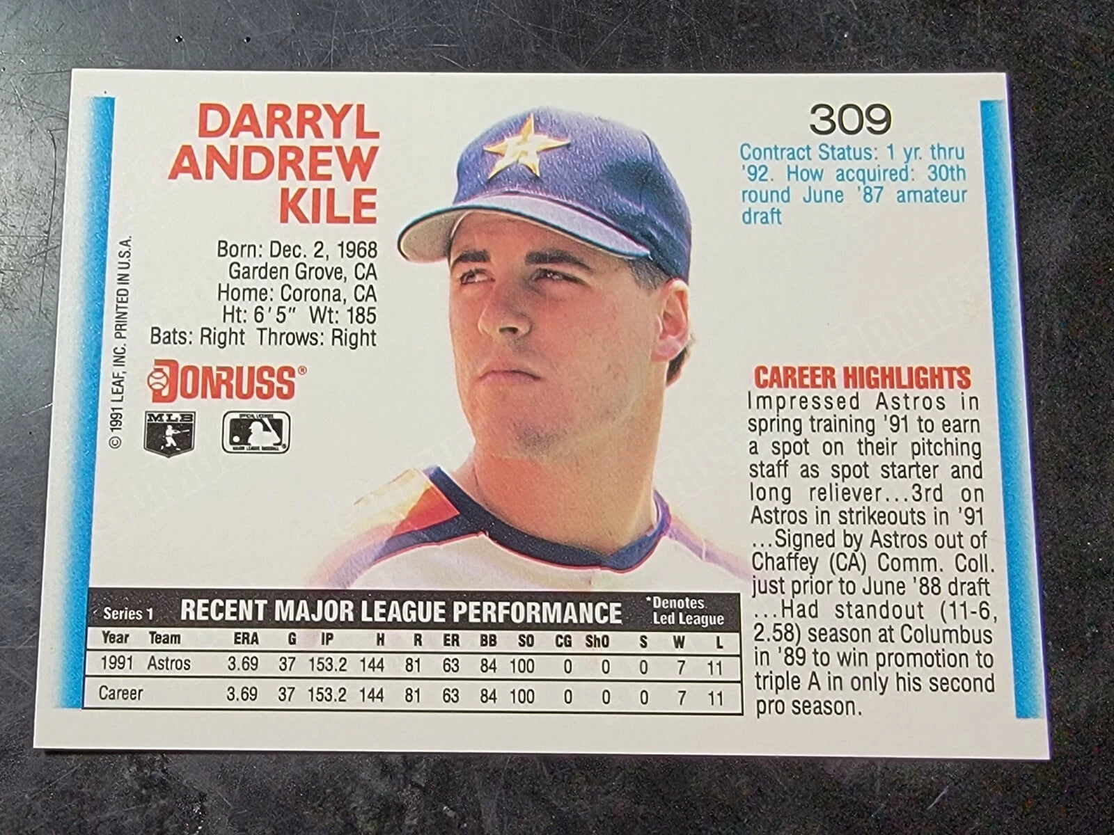 1992 Donruss #309 Darryl Kile