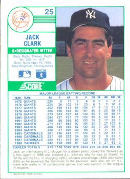 1989 Score #25 Jack Clark
